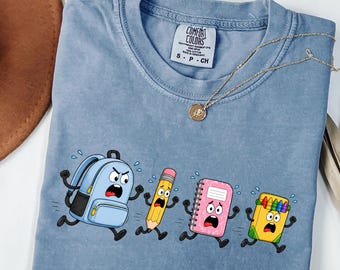 Funny Teacher Shirt, Comfort Colors Teacher Tee, Back To School Teacher Gift, Cute School Supplies Shirt, Elementary Teacher Tee