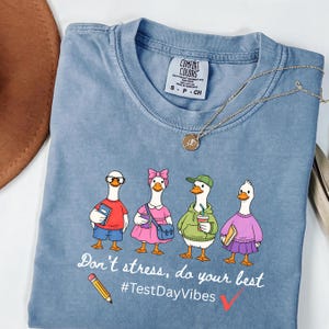 T-shirt Comfort Colors pour les examens, T-shirt pour les enseignants, T-shirt pour les examens d'État, T-shirt pour les professeurs de collège, Ne vous inquiétez pas, faites de votre mieux