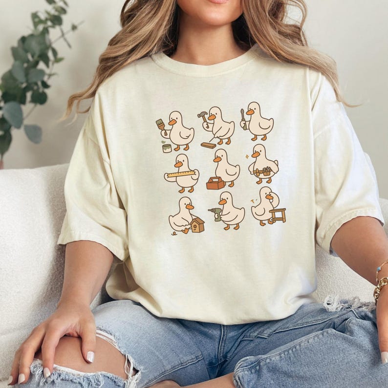 Cute Goose DIY Shirt, Funny Home Improvement Tee, Comfort Colors Handyman Gift, Tool Belt Goose Shirt, DIY Project Lover Top
