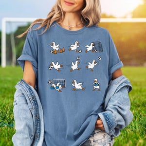 Funny Goose Soccer Shirt, Comfort Colors Soccer Tee,  Goose Soccer Player Shirt, Soccer Mom Gift, Soccer Coach Gift, Cute Soccer Graphic