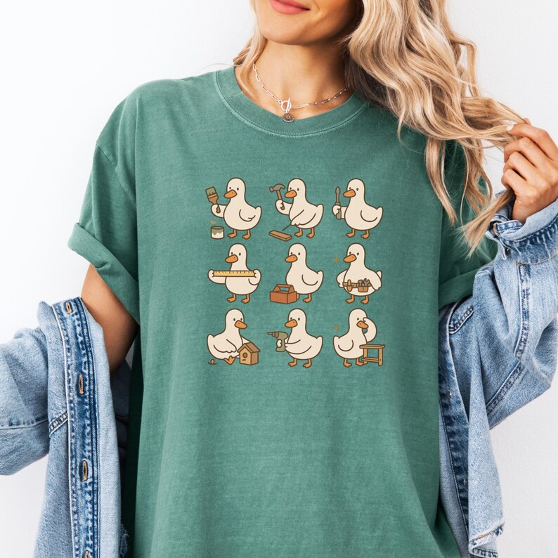 Cute Goose DIY Shirt, Funny Home Improvement Tee, Comfort Colors Handyman Gift, Tool Belt Goose Shirt, DIY Project Lover Top