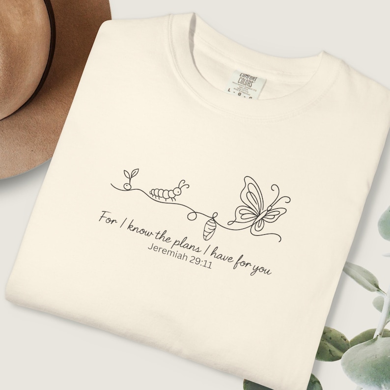 Comfort Colors Christian Shirt, Jeremiah 29:11, Faith Transformation Shirt, Bible Verse Tee, Inspirational Scripture Gift for Women