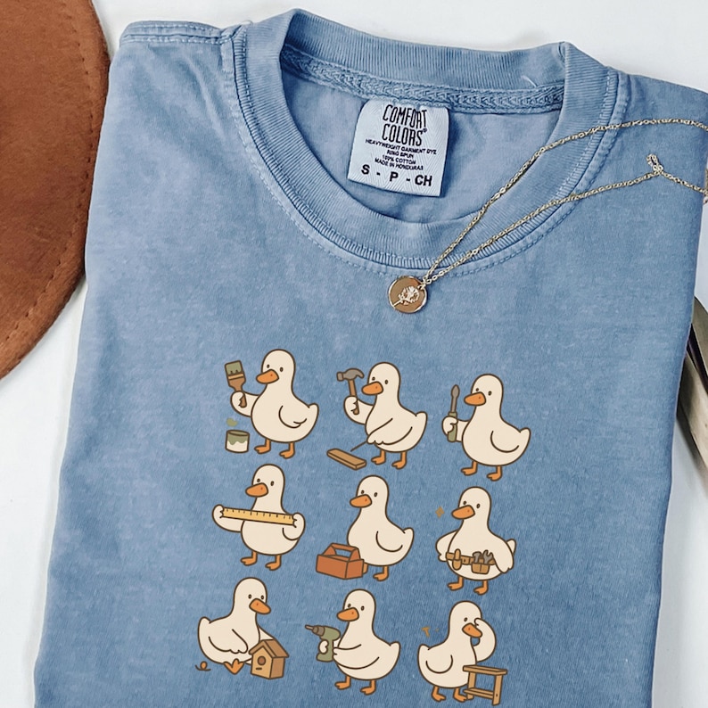 Cute Goose DIY Shirt, Funny Home Improvement Tee, Comfort Colors Handyman Gift, Tool Belt Goose Shirt, DIY Project Lover Top
