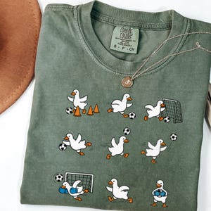 Funny Goose Soccer Shirt, Comfort Colors Soccer Tee,  Goose Soccer Player Shirt, Soccer Mom Gift, Soccer Coach Gift, Cute Soccer Graphic