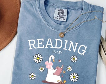 Maglietta divertente per insegnanti di lettura, maglietta per bibliotecari, maglietta per educatori all'alfabetizzazione, maglietta per team di lettura, maglietta per coach di alfabetizzazione, oca carina, regalo per il ritorno a scuola