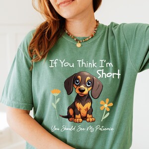Sarcastic Dachshund Shirt Funny Doxie Tee Short Patience Dog Lover Gift Cute Wiener Dog Shirt Sausage Dog Tee  Dog Mom Shirt Pet Lover Gift