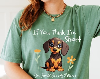 Camiseta de perro salchicha con colores cómodos, divertida camiseta de perro salchicha, regalo para amantes de los perros con paciencia corta, linda camiseta de perro salchicha, camiseta de perro salchicha, camiseta de mamá de perro, amante de las mascotas