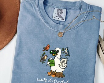 Funny Goose Birdwatching T-Shirt, Birding Apparel, Comfort Colors, Bird Lover Gift