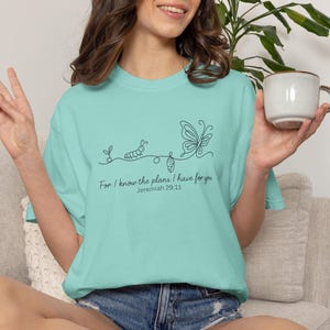 Comfort Colors Christian Shirt, Jeremiah 29:11, Faith Transformation Shirt, Bible Verse Tee, Inspirational Scripture Gift for Women