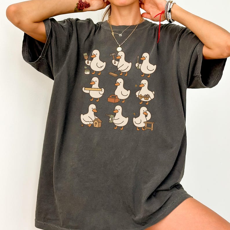 Cute Goose DIY Shirt, Funny Home Improvement Tee, Comfort Colors Handyman Gift, Tool Belt Goose Shirt, DIY Project Lover Top