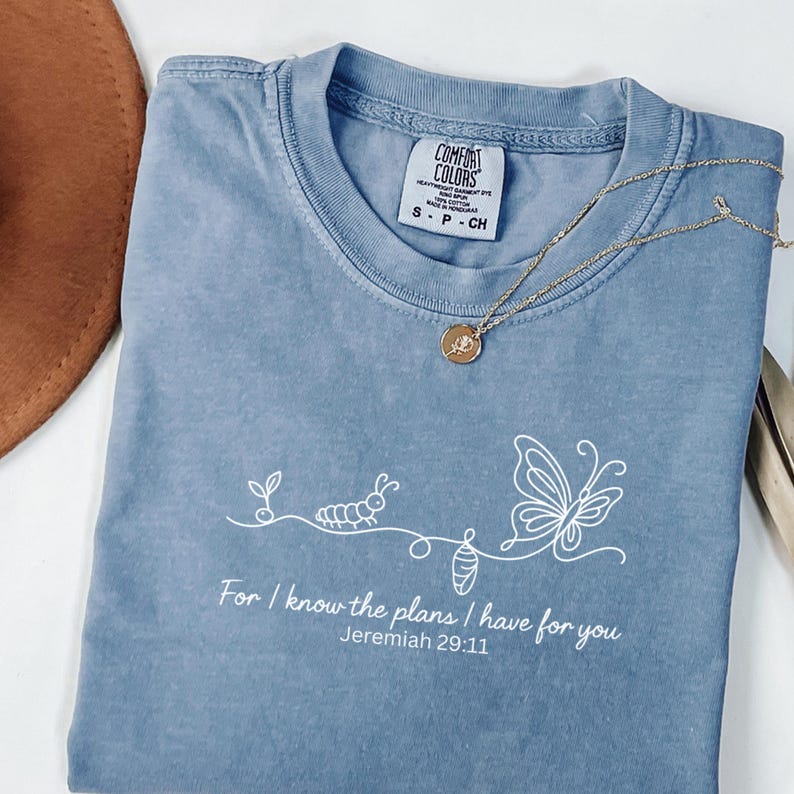 Comfort Colors Christian Shirt, Jeremiah 29:11, Faith Transformation Shirt, Bible Verse Tee, Inspirational Scripture Gift for Women