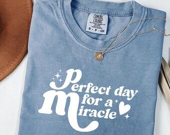 IVF Mom and Dad Gift Comfort Colors Shirt, Transfer Day It's A Perfect Day for A Miracle Sirt for Couples , Ivf Strong Matching Tee