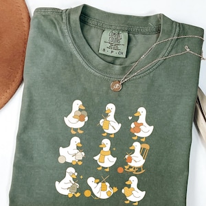 Cute Knitting Goose Shirt, Funny Knitter Gift Tee, Yarn Lover Comfort Colors Top, Cozy Animal Craft Shirt, Goose Knitting Graphic