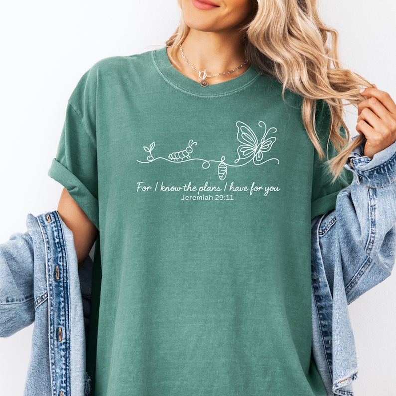 Comfort Colors Christian Shirt, Jeremiah 29:11, Faith Transformation Shirt, Bible Verse Tee, Inspirational Scripture Gift for Women