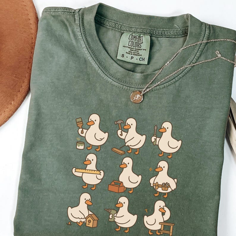 Cute Goose DIY Shirt, Funny Home Improvement Tee, Comfort Colors Handyman Gift, Tool Belt Goose Shirt, DIY Project Lover Top