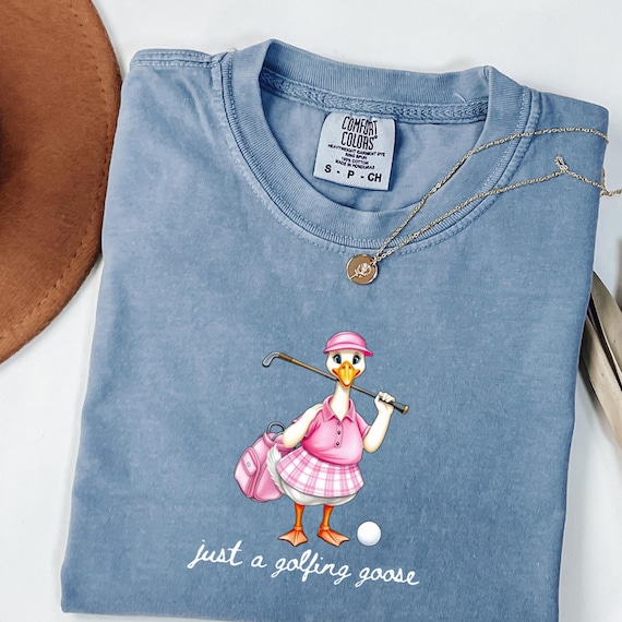 Comfort Colors Golf Mom Shirt, Cute Goose Golf Shirt for Women, Pink Coquette Golfer Tee, Funny Mom Golf Outfit, Golf Lover Gift