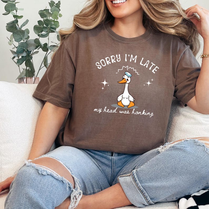 Funny Migraine Shirt, Sorry Im Late My Head Was Honking, Comfort Colors Tee, Chronic Illness Shirt, Invisible Illness Gift, Migraine Warrior