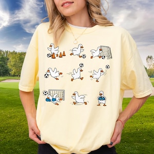 Funny Goose Soccer Shirt, Comfort Colors Soccer Tee,  Goose Soccer Player Shirt, Soccer Mom Gift, Soccer Coach Gift, Cute Soccer Graphic