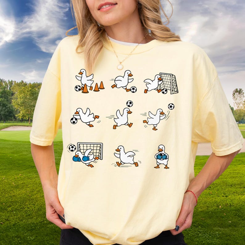 Funny Goose Soccer Shirt, Comfort Colors Soccer Tee,  Goose Soccer Player Shirt, Soccer Mom Gift, Soccer Coach Gift, Cute Soccer Graphic