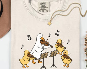 Comfort Colors Violin Shirt, Orchestra Teacher Tee, Violin Student Gift, String Music Shirt, Music Lover Apparel