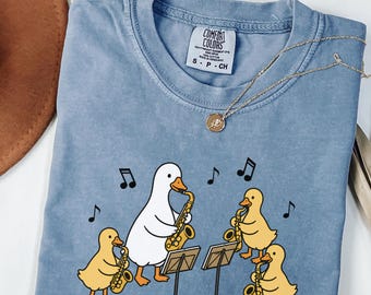 Comfort Colors Cute Saxophone Shirt, Saxophone Teacher Gift, Band Student Shirt, Sax Player Tee, Music Teacher Gift