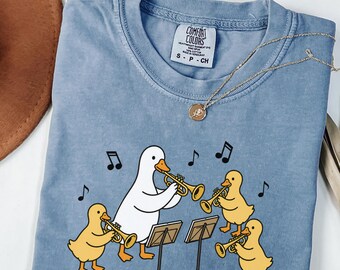 Cute Trumpet Comfort Colors Shirt, Trumpet Teacher Gift, Band Student Shirt, Trumpet Player Tee, Music Teacher Gift