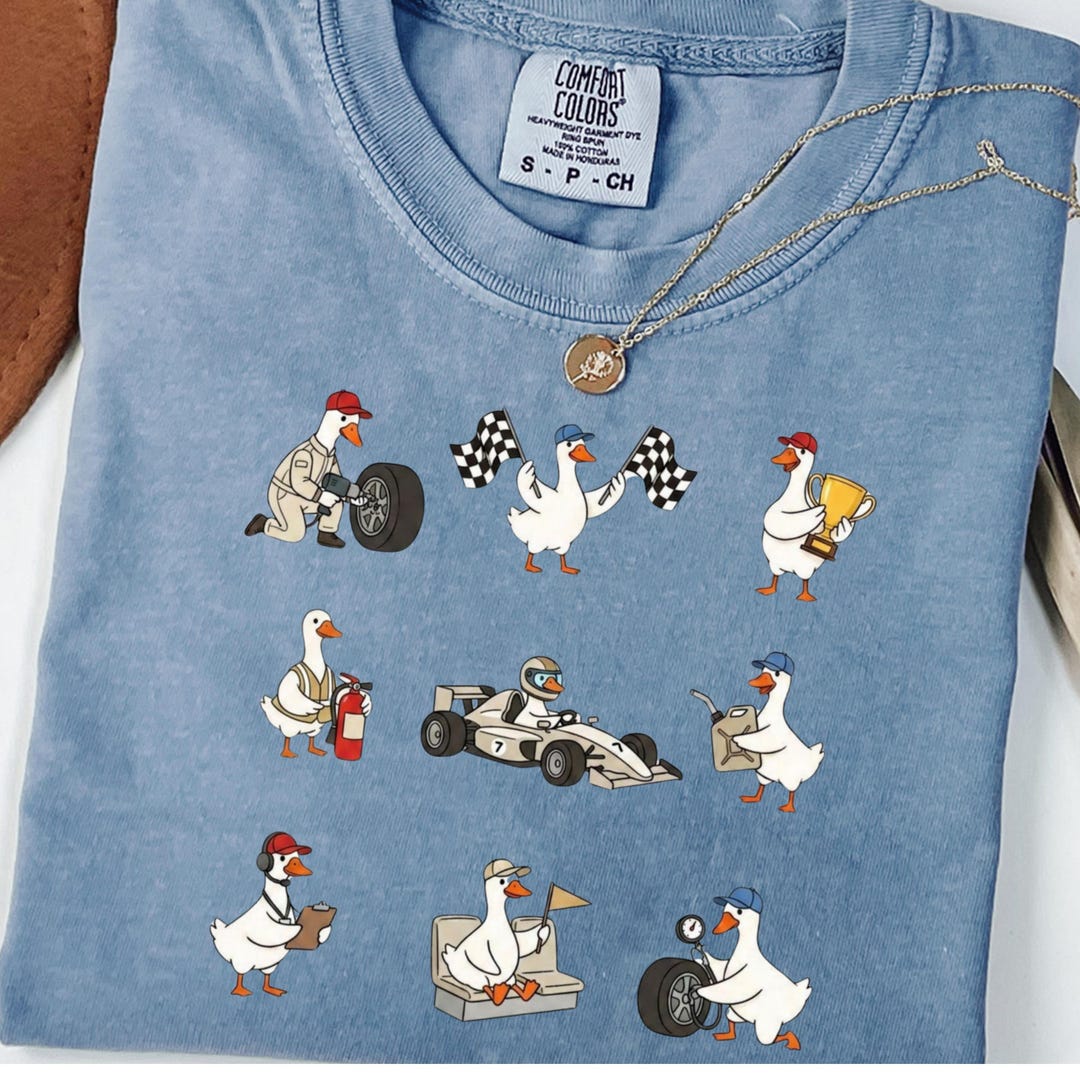 Funny Goose Racing Shirt, Comfort Colors Racing Tee, Pit Crew Goose ...