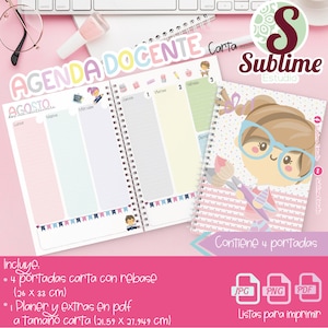 TEACHING AGENDA 2024-2025 letter printable file / pdf / Pastel Teacher