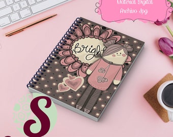 Libreta imprimible Primavera -  digital.   Printable Spring notebook digital