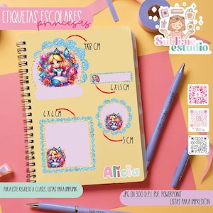 Preciositas de Cristal School Labels - School Label Designs. Digital School Label File. Digital School Labels.