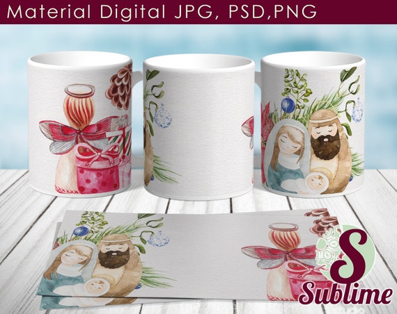 Taza para Sublimacion Nacimiento PNGJPG Sublimation | Etsy México