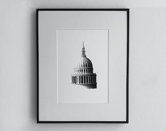 St Paul’s Cathedral, London | Architectural Illustration | Giclée Print