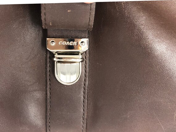 Lederen coach laptoptas Etsy Nederland