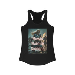 Warrior Goddess Freya Empowering Women&#39;s Racerback Tank - Woman Warrior Goddess, Gift for Strong Women, Casual Summer Top