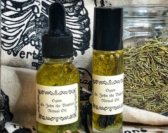 Ogun or St.  John The Baptist Ritual Oil- Remove Barriers- Protection From Enemies And Evil