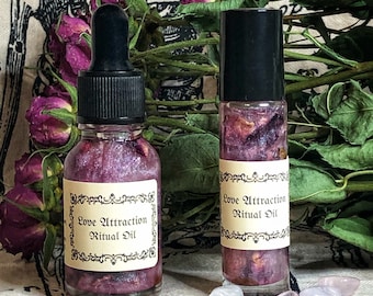Love Attraction Ritual Anointing Oil- Draw The Love You Seek To You-Cajun Bayou Witch Blend