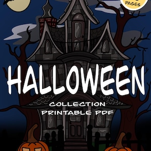 Halloween Coloring Pages | 10 Page Printable PDF | Spooky Cute Fall Activity for Kids & Adults