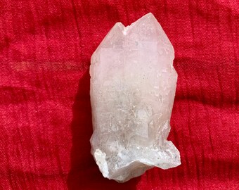 Large Inner Mongolian Elestial Quartz Dolomite Hematite Coated Terminated Natural Crystal Unpolished Pineapple Quartz Cluster