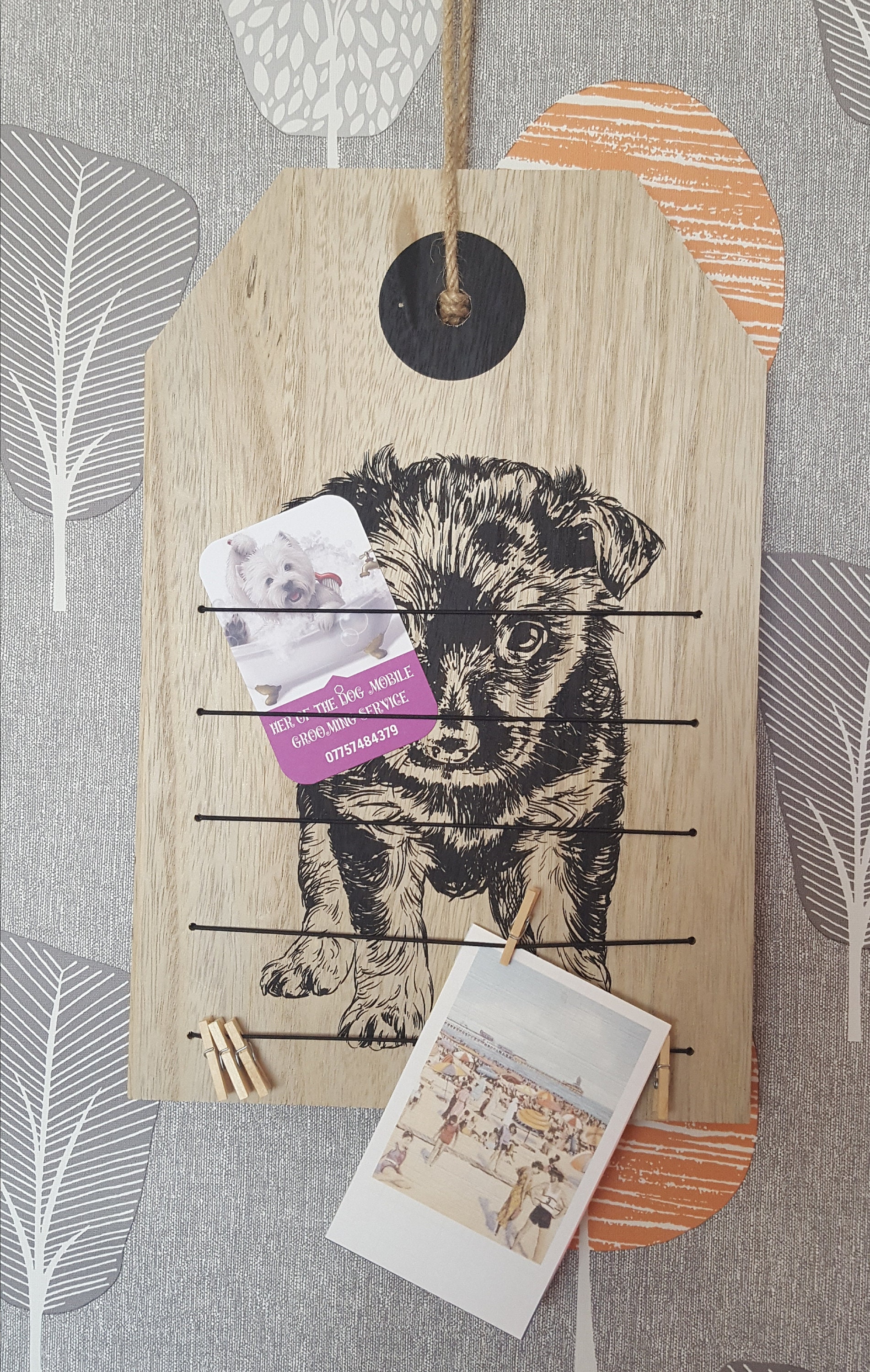 Hand Printed Dog Memo Board Dog Memory Board Home Decor Dog Etsy UK