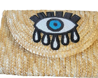 evil eye straw bolsa