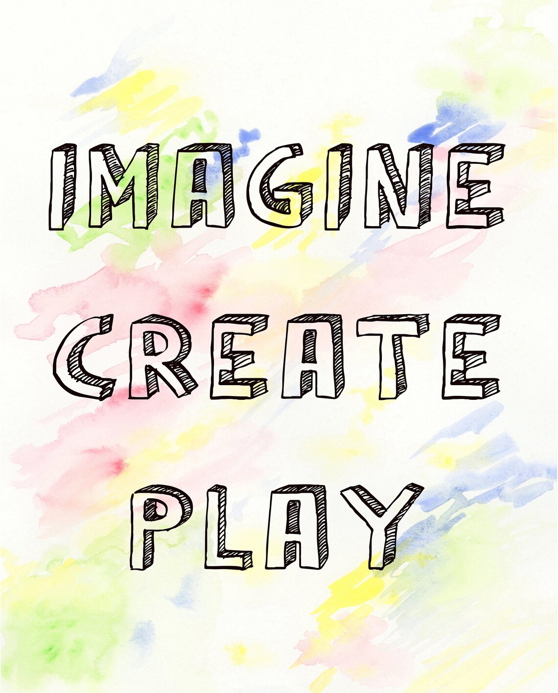 Imagine Create Play Printable Wall Art - Etsy