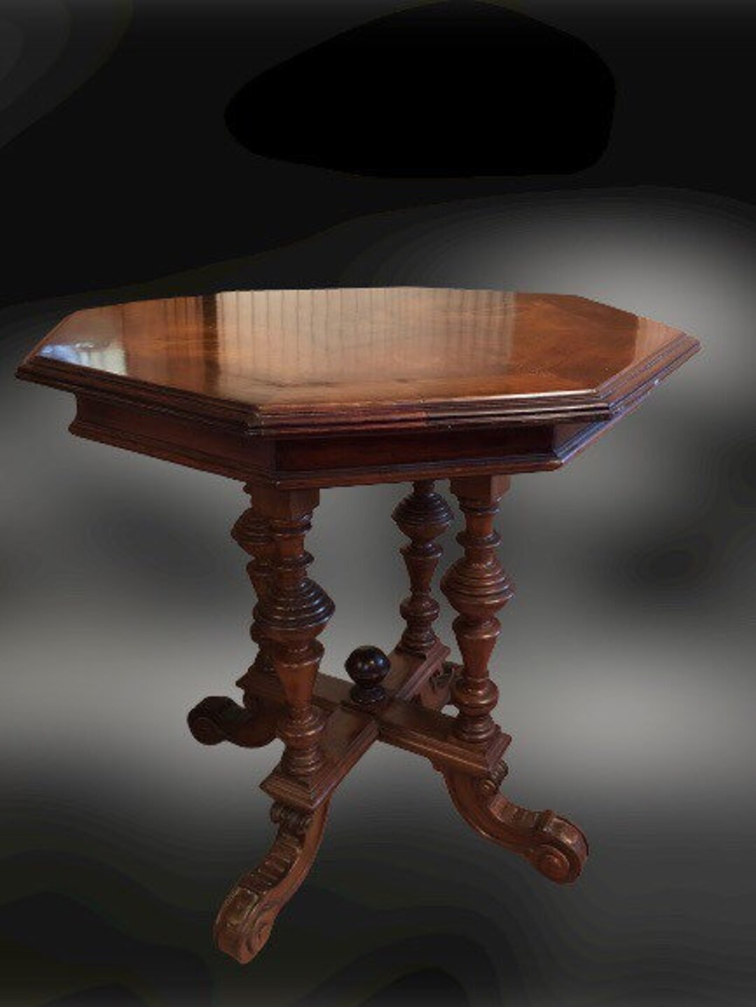 Coffee Table Antique Walnut Living Room Table Louis Philippe Etsy