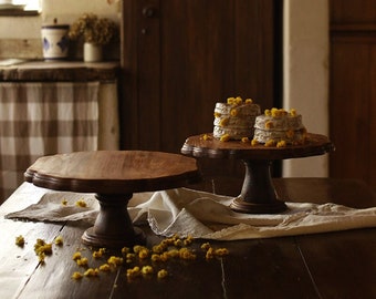Cake Pedestal  ~ Cinnamon ~  Antique Reclaimed Cedar Wood ~ English Cottage ~ Country ~ Cottagecore ~ Celebrations ~ Shaker