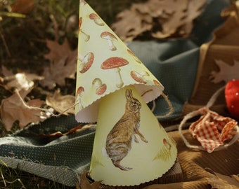 Printable Birthday Party Hats ~ Little Bunny ~ Birds Nest ~ Strawberry Snails~  Celebrations ~ Summer ~ Autumn ~ Spring ~ Cottagecore