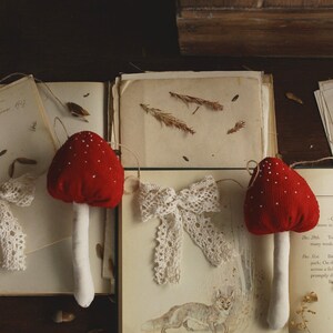 Fabric Mushrooms Garland Woodland Inspired Cottagecore Fairycore image 2