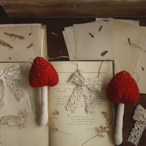 Fabric Mushrooms Garland Woodland Inspired Cottagecore Fairycore image 3