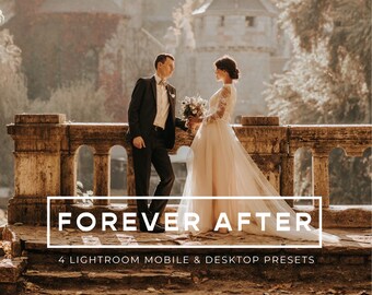 Wedding Presets, Lightroom Presets, 4 Mobile & Desktop Lightroom Presets, Rustic and Vintage Presets, Warm and Summer Presets, Couple Preset