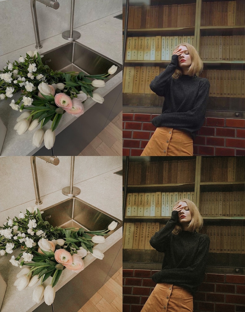 Lightroom-presets, 10 desktop en mobiel Lightroom vintage filmpresets, retro humeurig presets, korrelige rustieke presets, Instagram-reisvoorinstellingen afbeelding 2