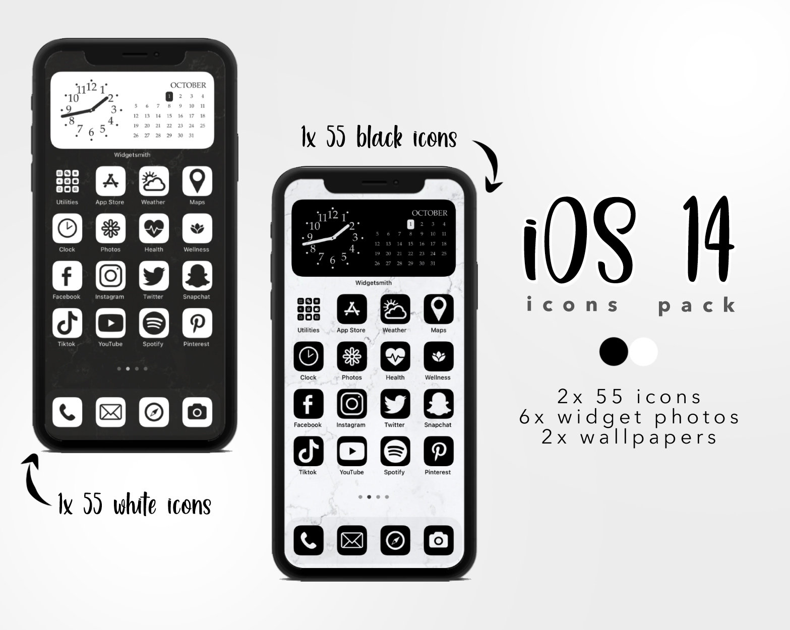 Ios 15 Icons 110 Black White Icons Ios 14 Iphone Icons Etsy