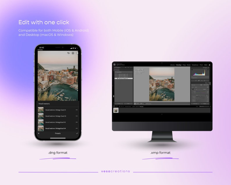 Lightroom-presets, 10 desktop en mobiel Lightroom vintage filmpresets, retro humeurig presets, korrelige rustieke presets, Instagram-reisvoorinstellingen afbeelding 5